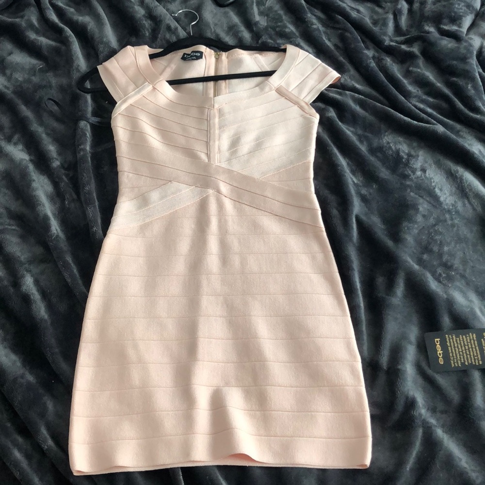 Pink Bebe Bandage Dress